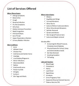 ProMedX - List of Services